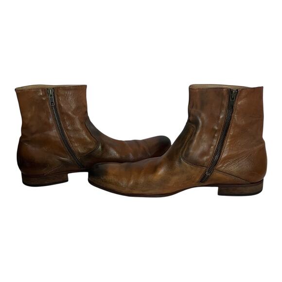 To Boot New York The Warhol Brown Leather Ankle Boots Size 12 main image 12